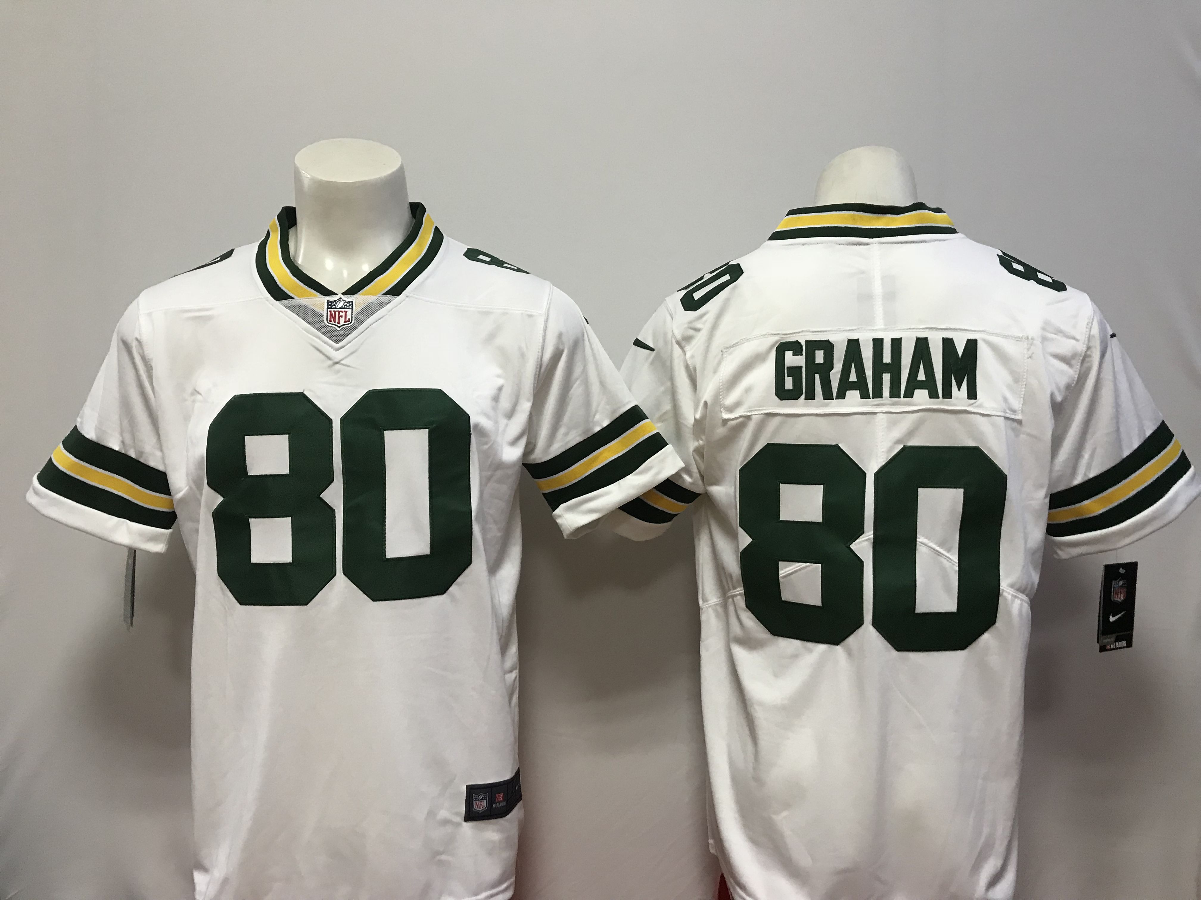 Men Green Bay Packers #80 Graham White Vapor Untouchable Player Nike Limited NFL Jerseys->new england patriots->NFL Jersey